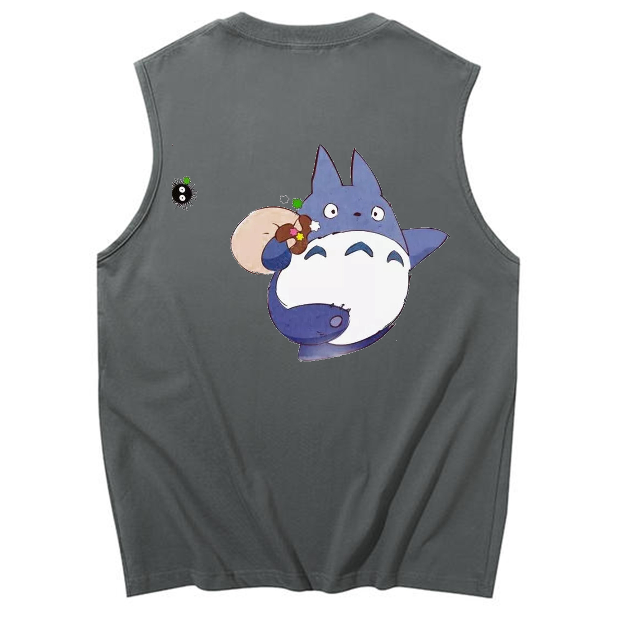 （画像用） となりのトトロ 草壁メイ 草壁サツキ My Neighbor Totoro Satsuki Kusakabe Mei Kusakabe コットン100％タンクトップ（背面プリント）